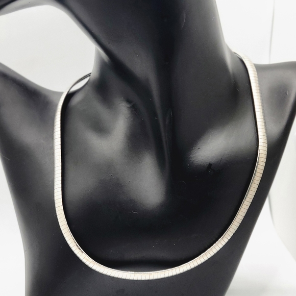 Vintage Milor Sterling Silver Omega Chain 17" - Picture 1 of 8